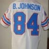 Billy White Shoes Johnson Jersey Houston Oilers Custom Throwback Football White