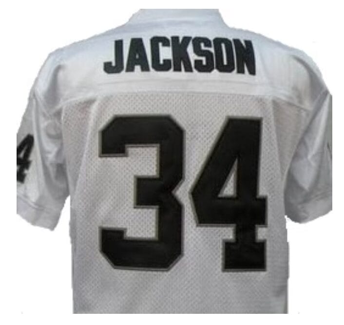 Bo Jackson Jersey Oakland Raiders Custom Throwback Football White
