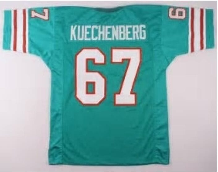 Bob Kuechenberg Jersey Miami Dolphins Custom Throwback Football Green