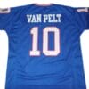 Brad Van Pelt Jersey New York Giants Custom Throwback Football Blue