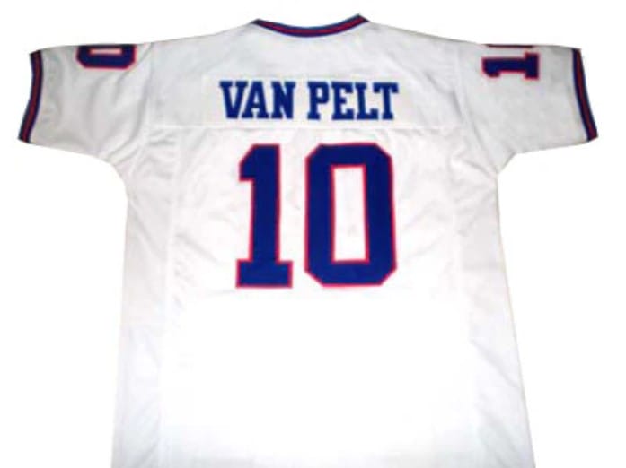 Brad Van Pelt Jersey New York Giants Custom Throwback Football White