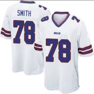 Bruce Smith Jersey Buffalo Bills Custom Throwback Football White
