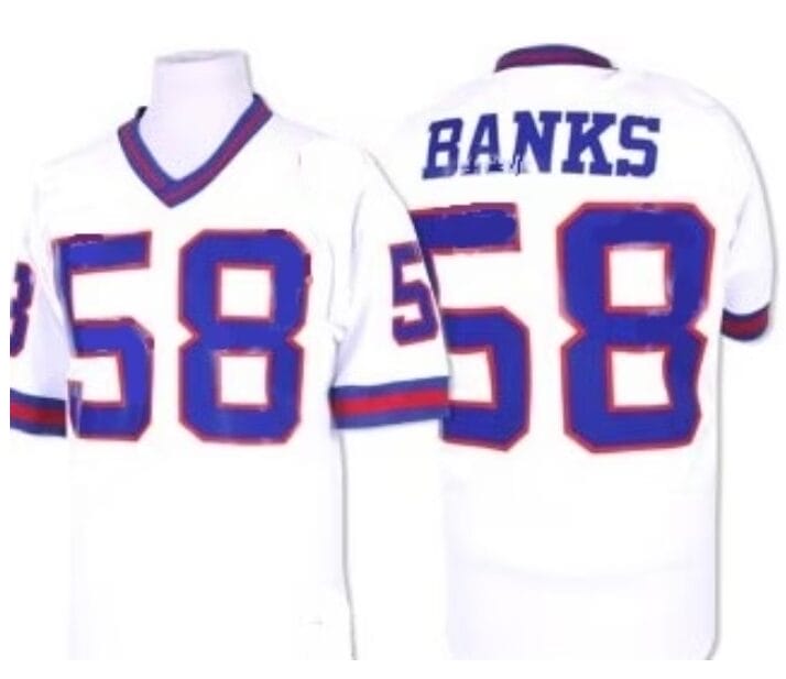 Carl Banks Jersey New York Giants Custom Throwback Football White Blue Number