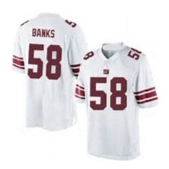 Carl Banks Jersey New York Giants Custom Throwback Football White Red Color