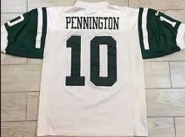 Chad Pennington Jersey New York Jets Custom Throwback Football White
