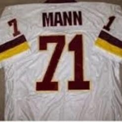 Charles Mann Jersey Washington Redskins Custom Throwback Football White