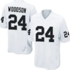 Charles Woodson Jersey Oakland Raiders Custom Throwback Football White