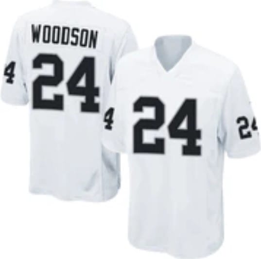 Charles Woodson Jersey Oakland Raiders Custom Throwback Football White