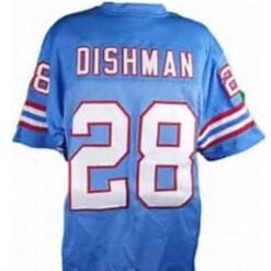 Chris Dishman Jersey Houston Oilers Custom Throwback Football