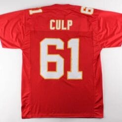Curley Culp Jersey Kansas City Chiefs Custom Throwback Football Red