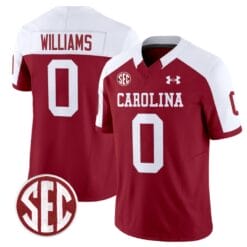 Debo Williams Jersey #0 South Carolina Gamecocks Football 1980 Throwback Vapor Limited SEC Patch Garnet Alternate