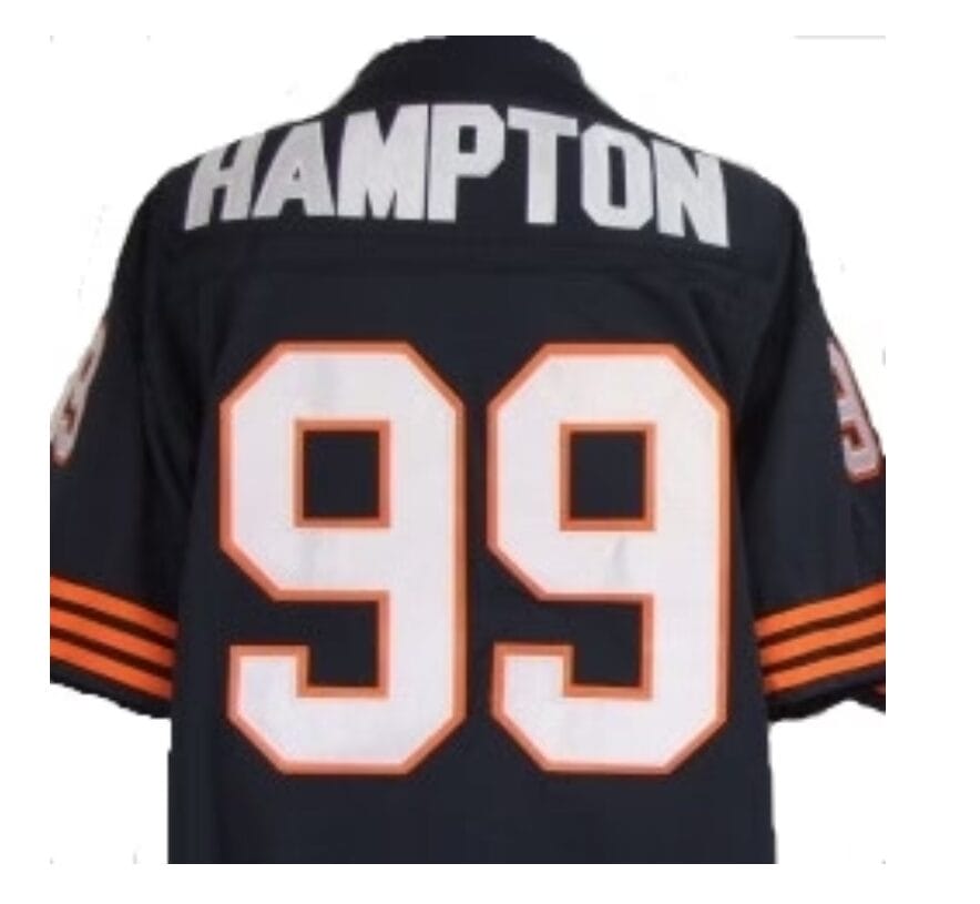 Dan Hampton Jersey Chicago Bears Custom Throwback Football Navy