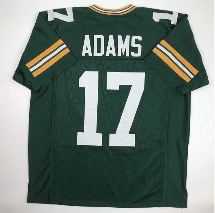 Davante Adams Jersey Green Bay Packers Custom Throwback Football