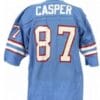 David Casper Jersey Houston Oilers Custom Throwback Football Blue