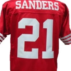 Deion Sanders Jersey 1994 San Francisco 49ers Custom Throwback Football Red