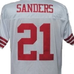Deion Sanders Jersey 1994 San Francisco 49ers Custom Throwback Football White