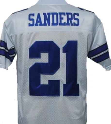 Deion Sanders Jersey 1995 Dallas Cowboys Custom Throwback Football White