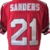 Deion Sanders Jersey Atlanta Falcons White Custom Throwback Football Red