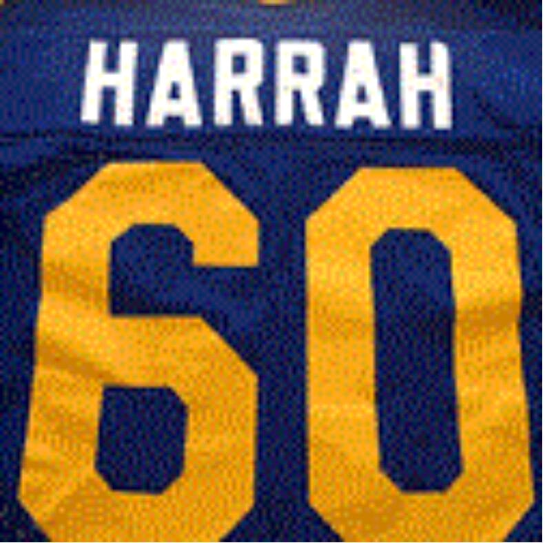 Dennis Harrah Jersey Los Angeles Rams Custom Throwback Football