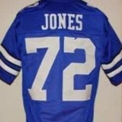 Ed Too Tall Jones Jersey Dallas Cowboys Custom Throwback Football Blue