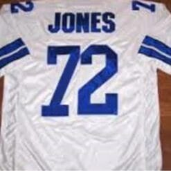 Ed Too Tall Jones Jersey Dallas Cowboys Custom Throwback Football White