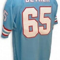 Elvin Bethea Jersey Houston Oilers Custom Throwback Football Blue