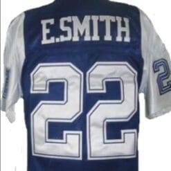 Emmit Smith Jersey Dallas Cowboys Custom Throwback Football Blue White