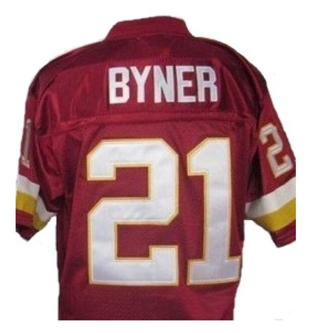 Ernest Byner Jersey Washington Redskins Custom Throwback Football Burgandy