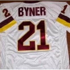 Ernest Byner Jersey Washington Redskins Custom Throwback Football White
