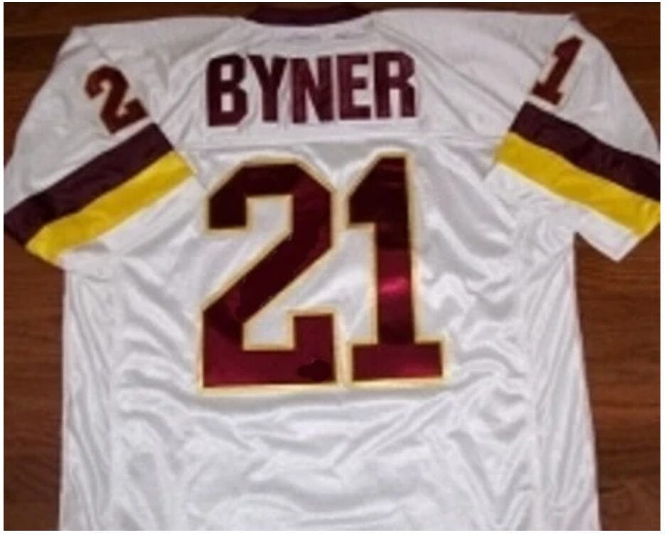 Ernest Byner Jersey Washington Redskins Custom Throwback Football White