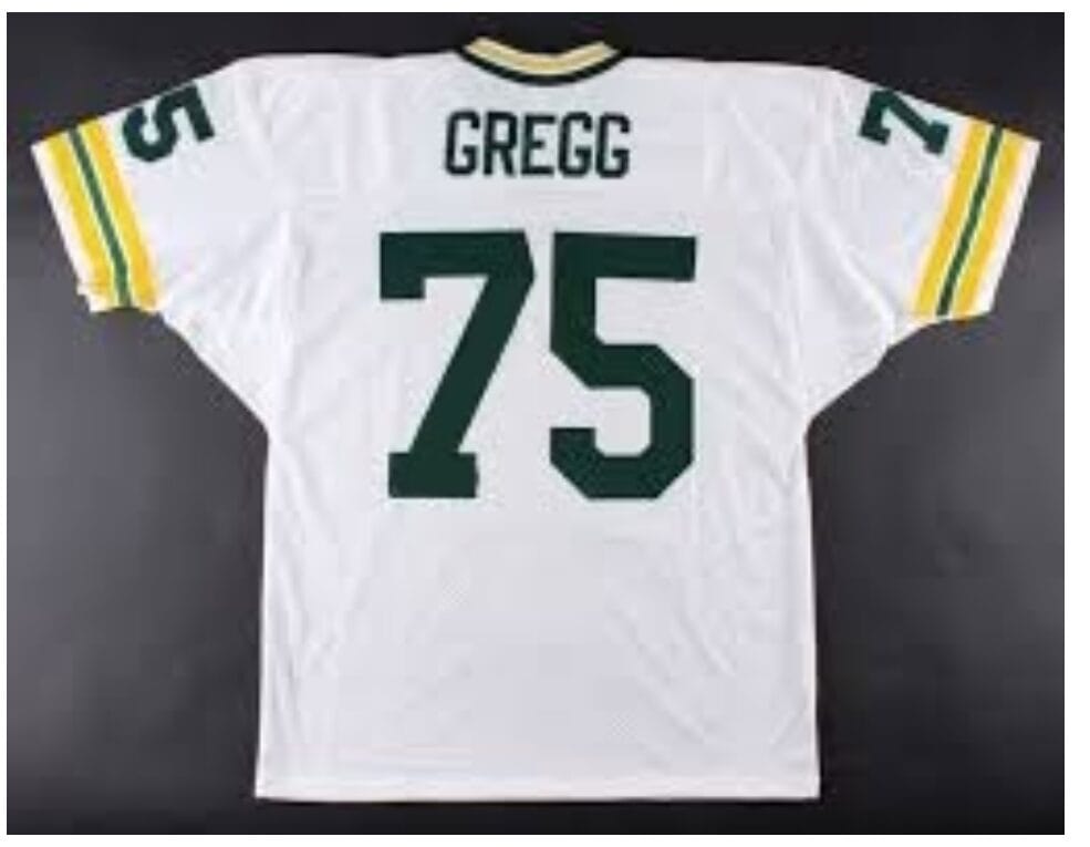 Forrest Gregg Jersey Green Bay Packers Custom Throwback Football White