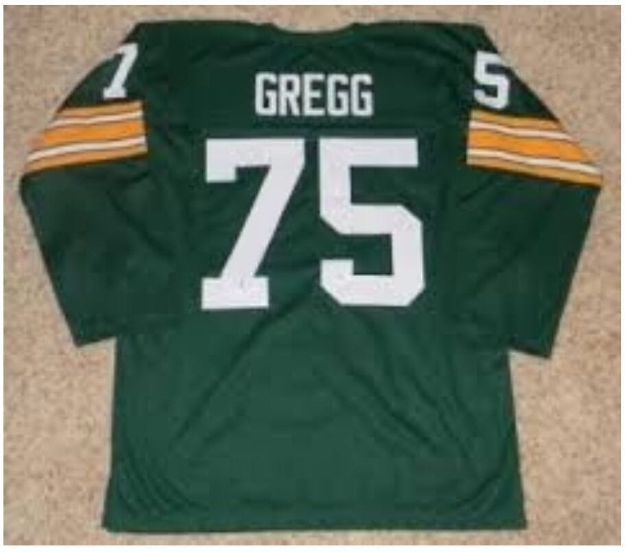 Forrest Gregg Jersey Green Bay Packers Long Sleeve Vintage Style Custom Throwback Football
