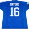Frank Gifford Jerse New York Giants Custom Throwback Football Blue