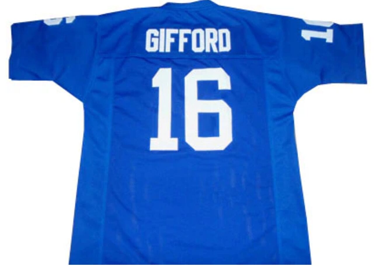 Frank Gifford Jerse New York Giants Custom Throwback Football Blue