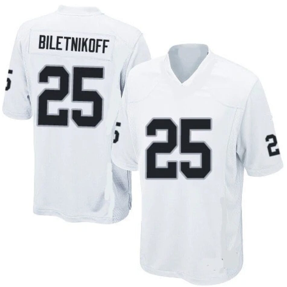 Fred Biletnikoff Jersey Oakland Raiders Custom Throwback Football White