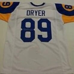 Fred Dryer Jersey Los Angeles Rams Custom Throwback Football White
