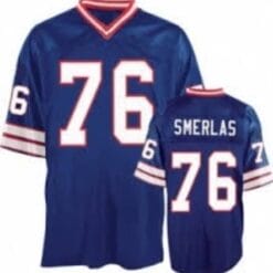 Fred Smerlas Jersey Buffalo Bills Custom Throwback Football Blue