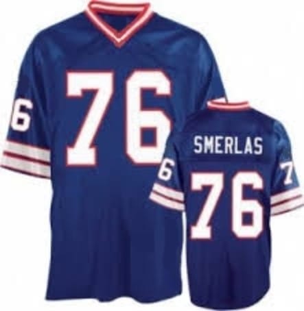Fred Smerlas Jersey Buffalo Bills Custom Throwback Football Blue