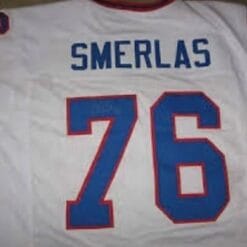 Fred Smerlas Jersey Buffalo Bills Custom Throwback Football White