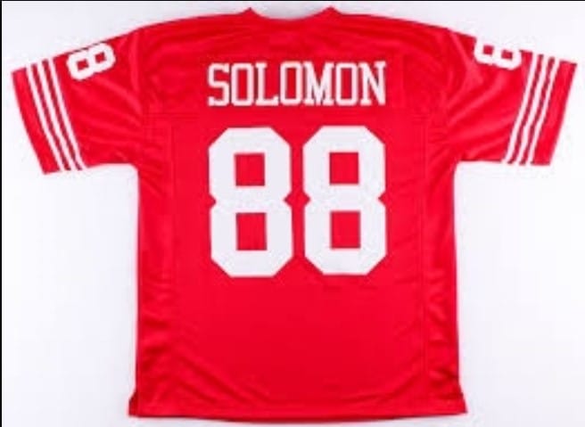 Freddie Solomon Jersey San Francisco 49ers Custom Throwback Football Red