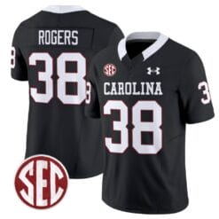 George Rogers Jersey #38 South Carolina Gamecocks Football 1980 Throwback Vapor Limited SEC Patch Black