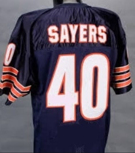 Gale Sayers Jersey Chicago Bears Custom Throwback Football Navy