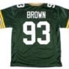 Gilbert Brown Jersey Green Bay Packers Custom Throwback Football Green