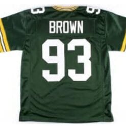 Gilbert Brown Jersey Green Bay Packers Custom Throwback Football Green