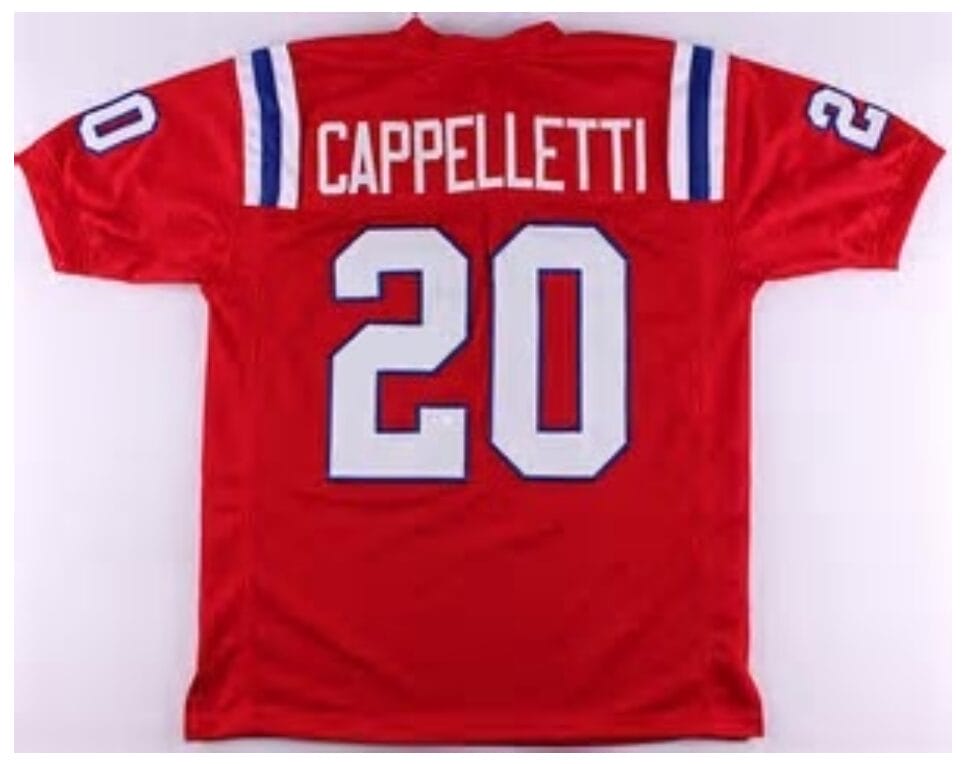 Gino Cappelletti Jersey New England Patriots Custom Throwback Football Red