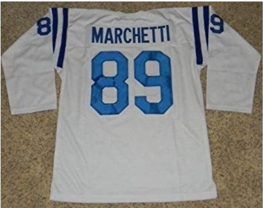 Gino Marchetti Jersey Baltimore Colts Long Sleeve Vintage Style Custom Throwback Football White