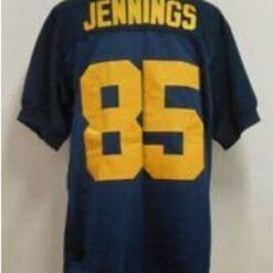 Greg Jennings Jersey Green Bay Packers Custom Throwback Football Blue