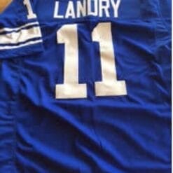 Greg Landry Jersey Detroit Lions Custom Throwback Football Blue
