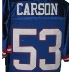 Harry Carson Jersey New York Giants Custom Throwback Football Blue