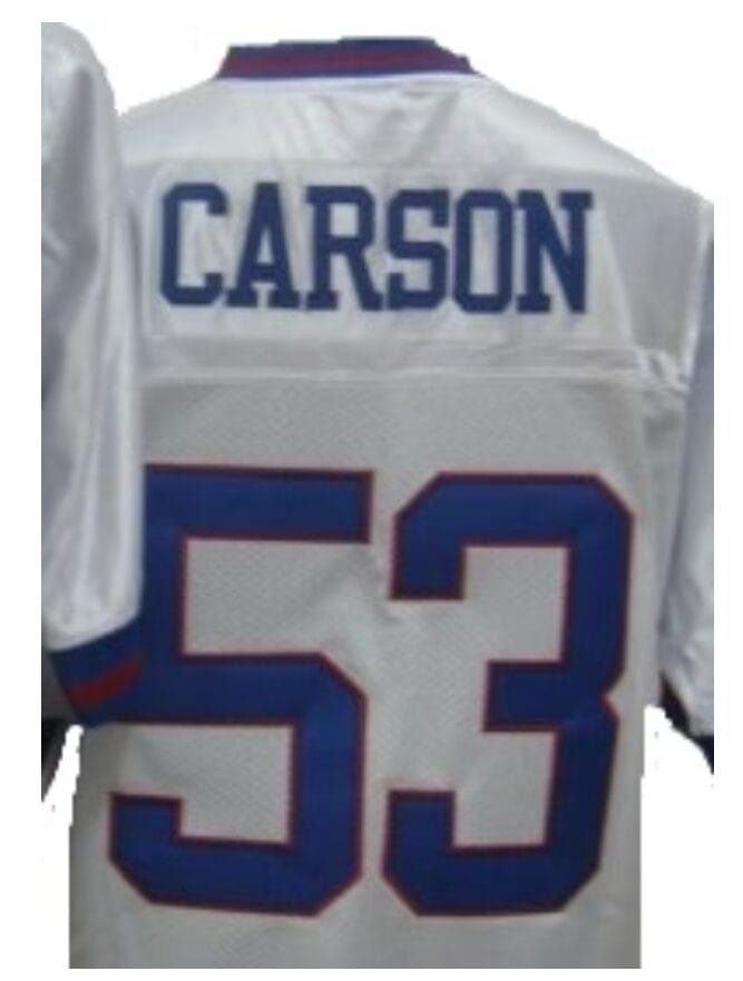 Harry Carson Jersey New York Giants Custom Throwback Football White